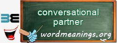 WordMeaning blackboard for conversational partner